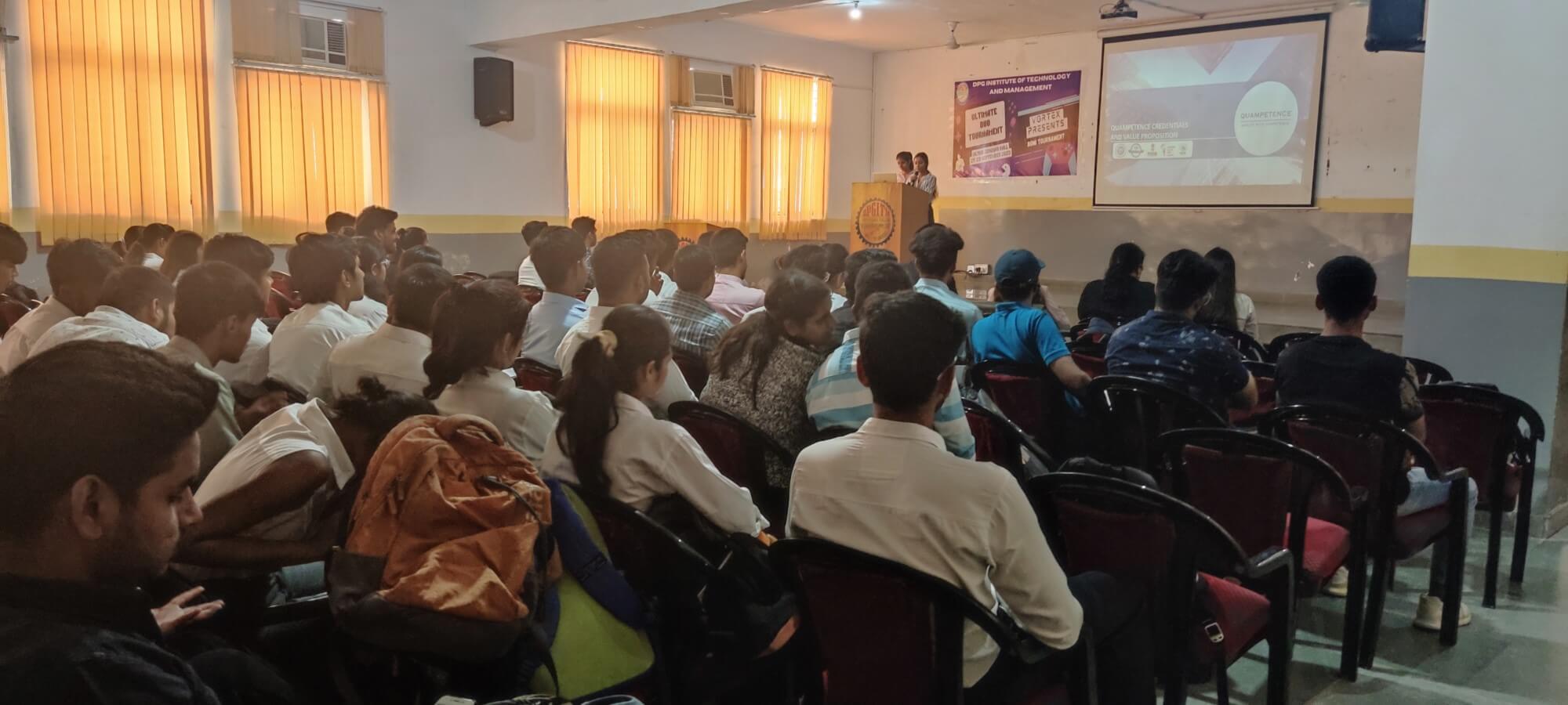 Orientation Session by Quampetence Company for Placement Drive