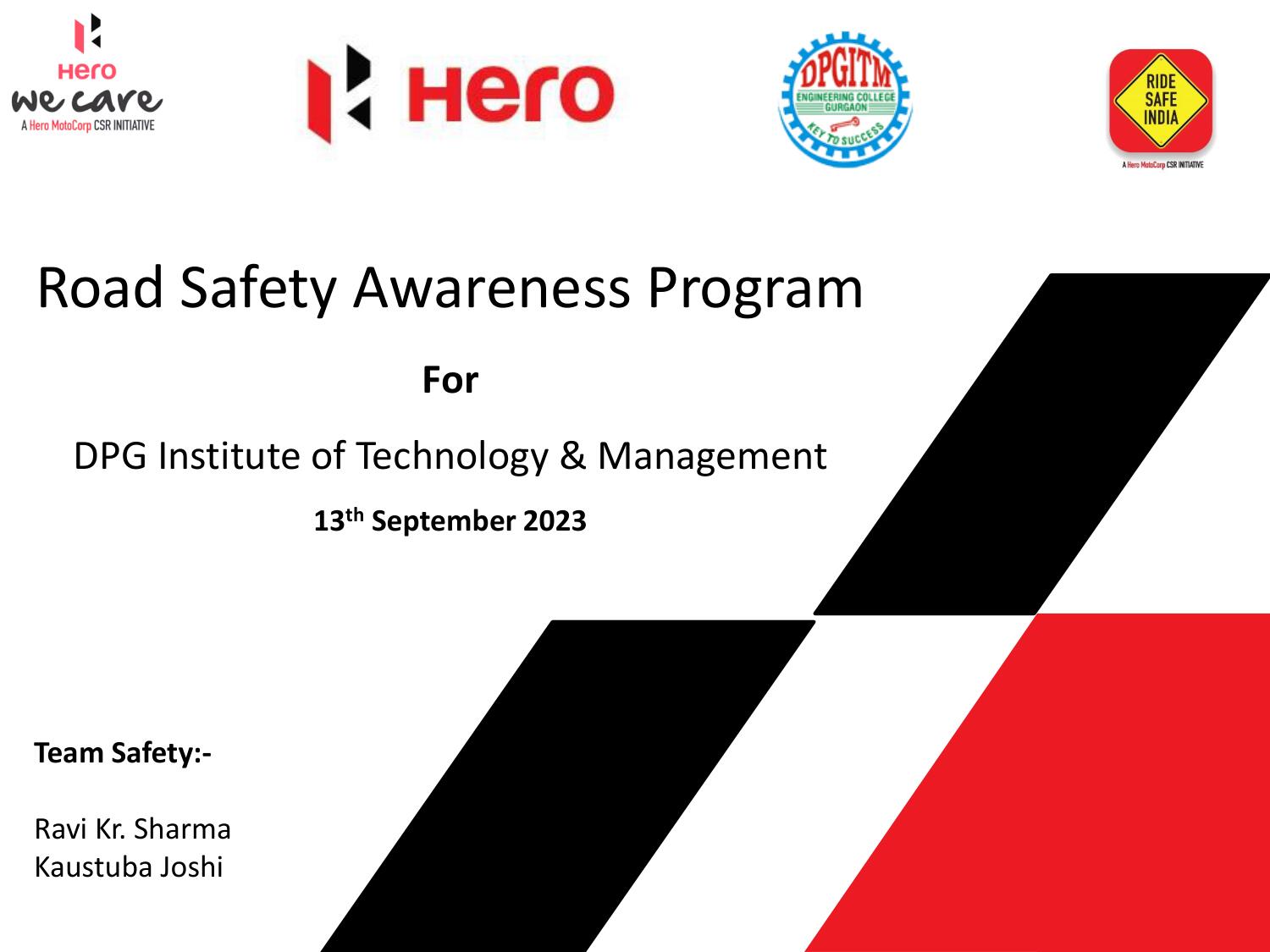 Road Safety Awareness Program & Training by Hero Moto Corp Ltd