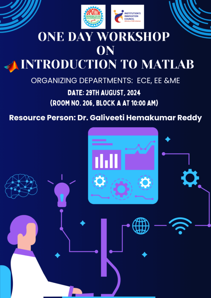 Matlab 1 Day Workshop - DPG Institute of Technology and Management