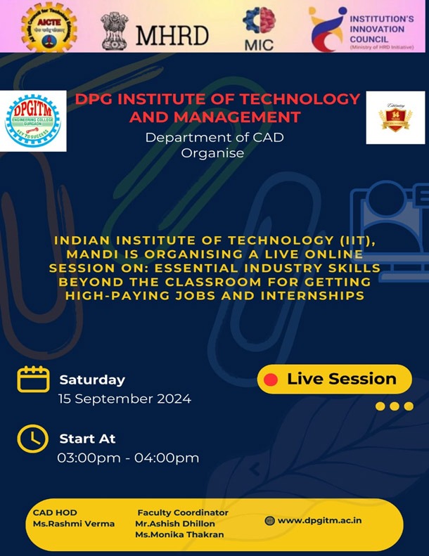 Iit-mandi-live-online-session-2 - DPG Institute of Technology and Management